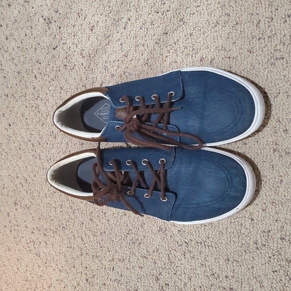 St Johns Bay Men's Blue Canvas Sneakers sz 12 - Picture 2 of 2